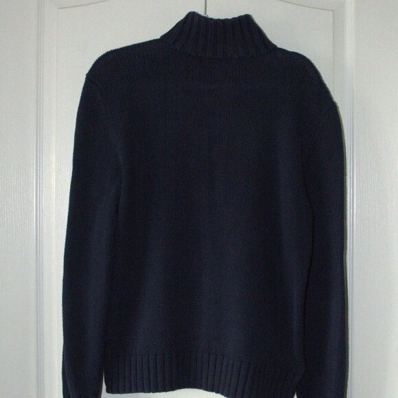 Polo Ralph Lauren Men's Quarter Zip Pullover Sweater size Medium Navy - Picture 3 of 4